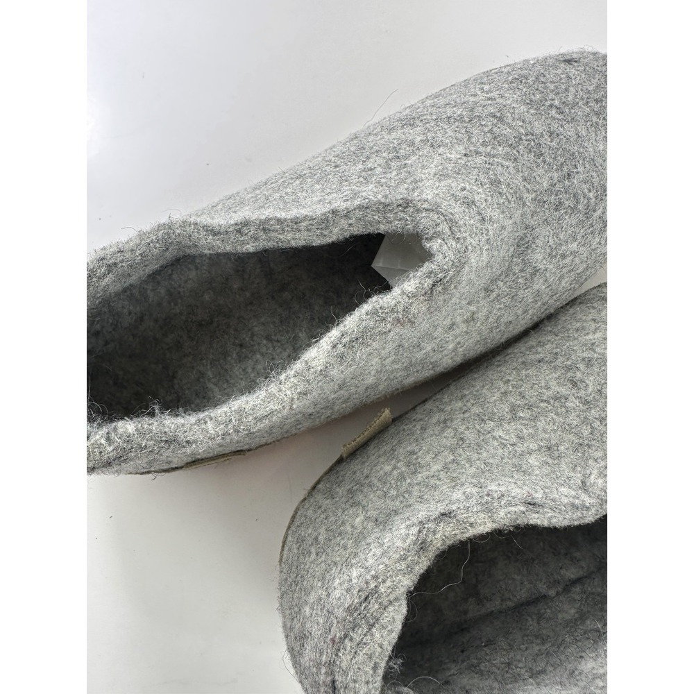 Glerups Wool Shoe W/ Leather Sole Grey Slippers EU Size 38 Equals US W 8 | M 6.5 - Picture 5 of 14